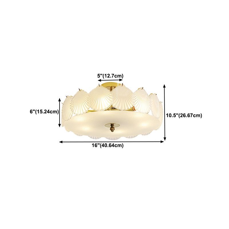 Modern Glass Ceiling Lamp Household Simple Flush Mount Light Fixture