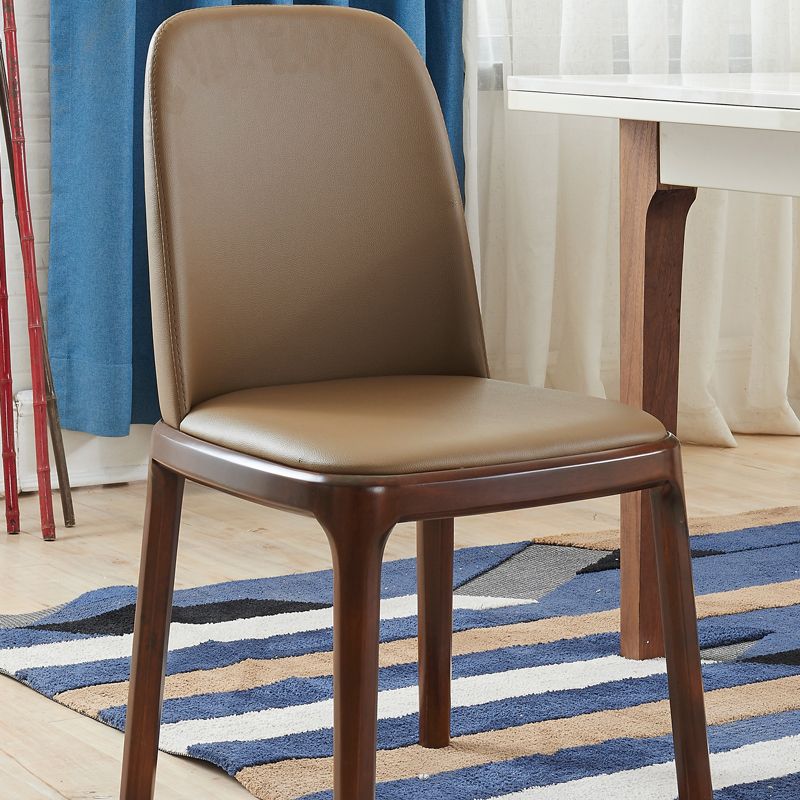 Minimalist Solid Wood Kitchen Dining Side Chair Solid Back Dining Side Chair