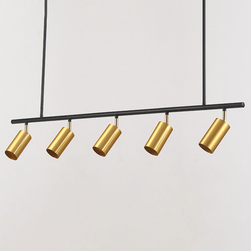 5-Light Cylinder Island Lights Contemporary Metal Island plafond