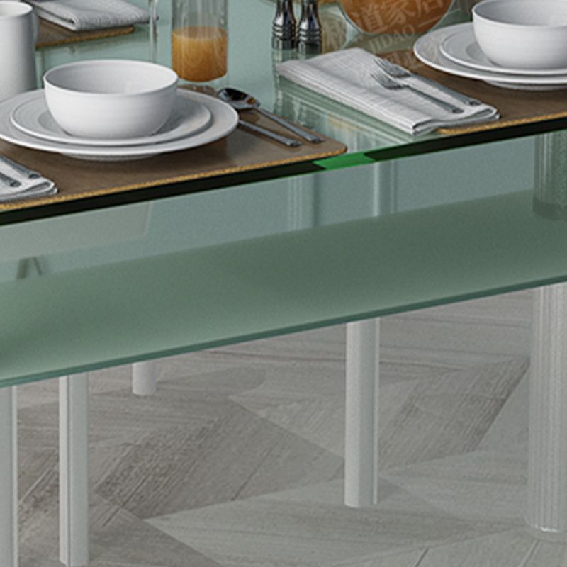Metall modernes Rechteck Innentischglas Tisch für Küche und Esszimmer