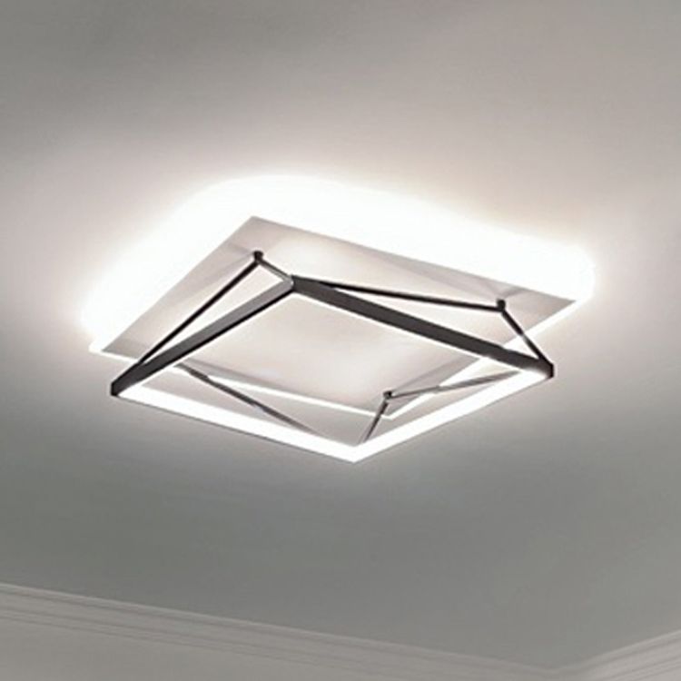 Éclairage encastré en métal Plafonniers encastrés à LED multi-têtes noirs