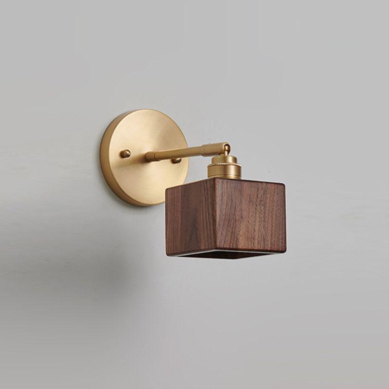 Luz de pared de madera de estilo de pared de estilo contemporáneo para el dormitorio