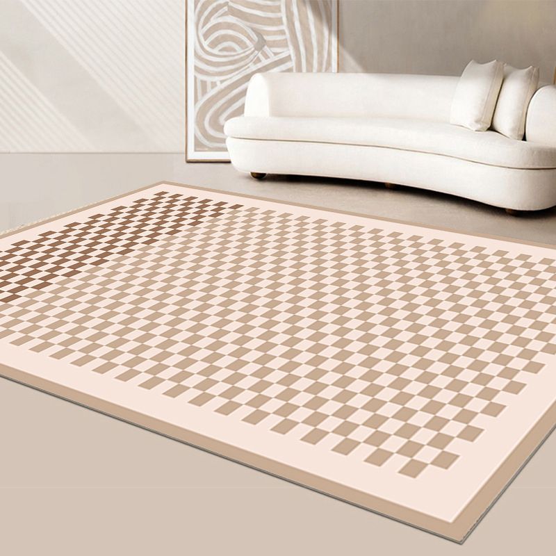 Green Casual Rug Polyester Color Piece Rug Stain Resistant Rug for Living Room