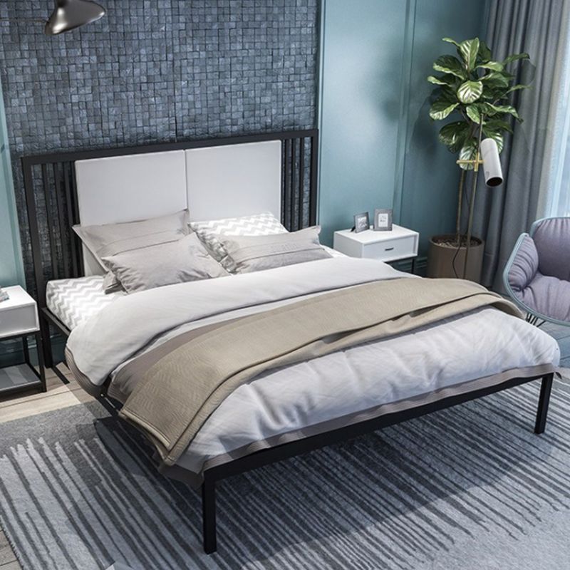 Metal Bed Frame Set Modern 79" L Wire-Grid Open-Frame Bed with Headboard