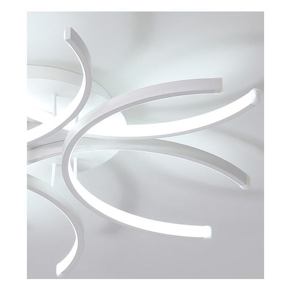 Weiß schattiert in der Nähe der Deckenbeleuchtungsbehandlung minimalistische LED -Metalldecke Flush Mount Light