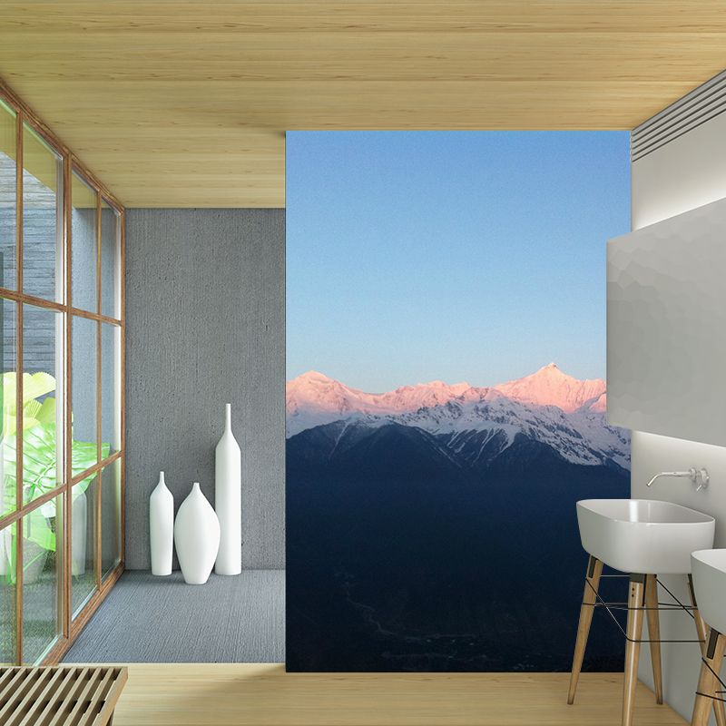 Early Morning Sunshine Mountain Mural Modern Stain-Proof Indoor Wall Art, Made to Measure