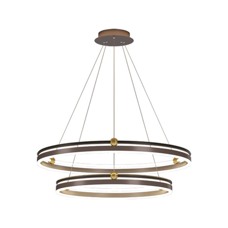 Modern Aluminum Chandelier Multi-Layer LED Chandelier Pendant Lamps for Living Room