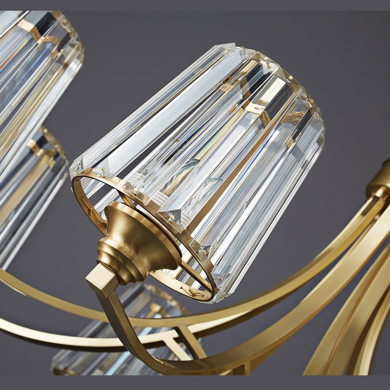 Sputnik Clear Glass Chandelier Pendant Light Industrial Living Room Chandelier Lighting