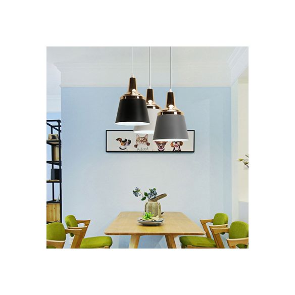 Prôlement de l'ombre coolie coolie en aluminium une bulbe de style nordique Lumière pour le salon