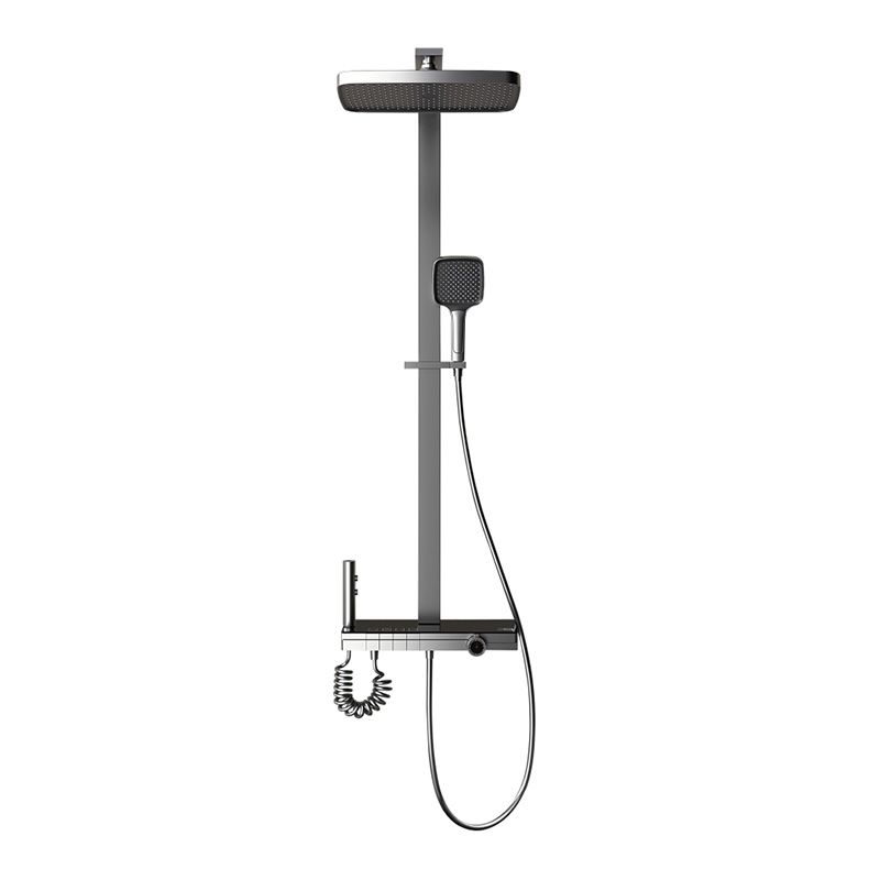 Modern Style Shower System Spot Resist Copper Wall Mounted Rectangle Shower System