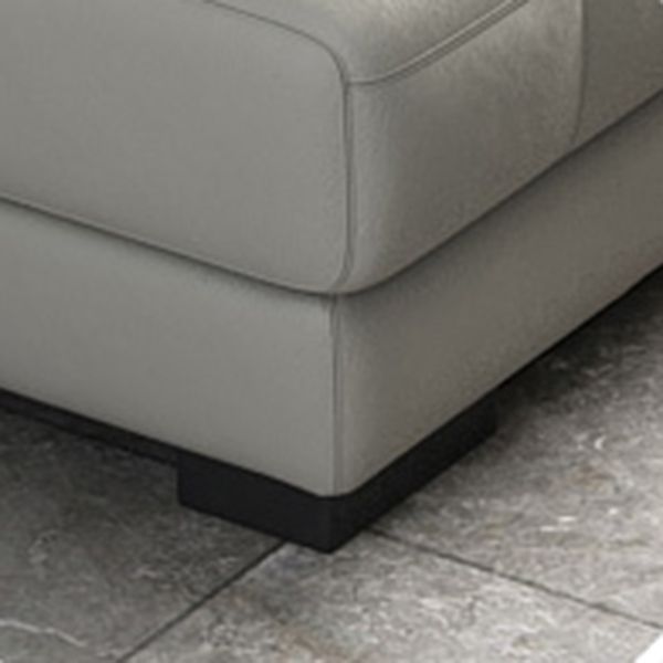 Modern Upholstered Cushioned Leather Pillow Top Arms Chaise Lounge Couch