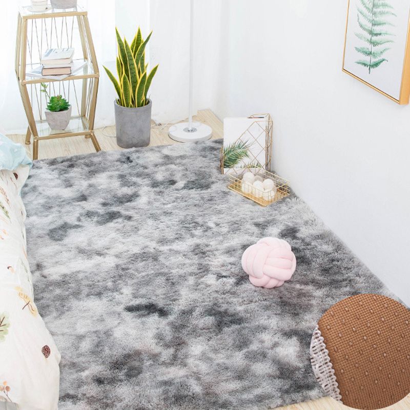 Simple Plain Color Rug Plush Indoor Rug Non-slip Carpet for Living Room and Bedroom