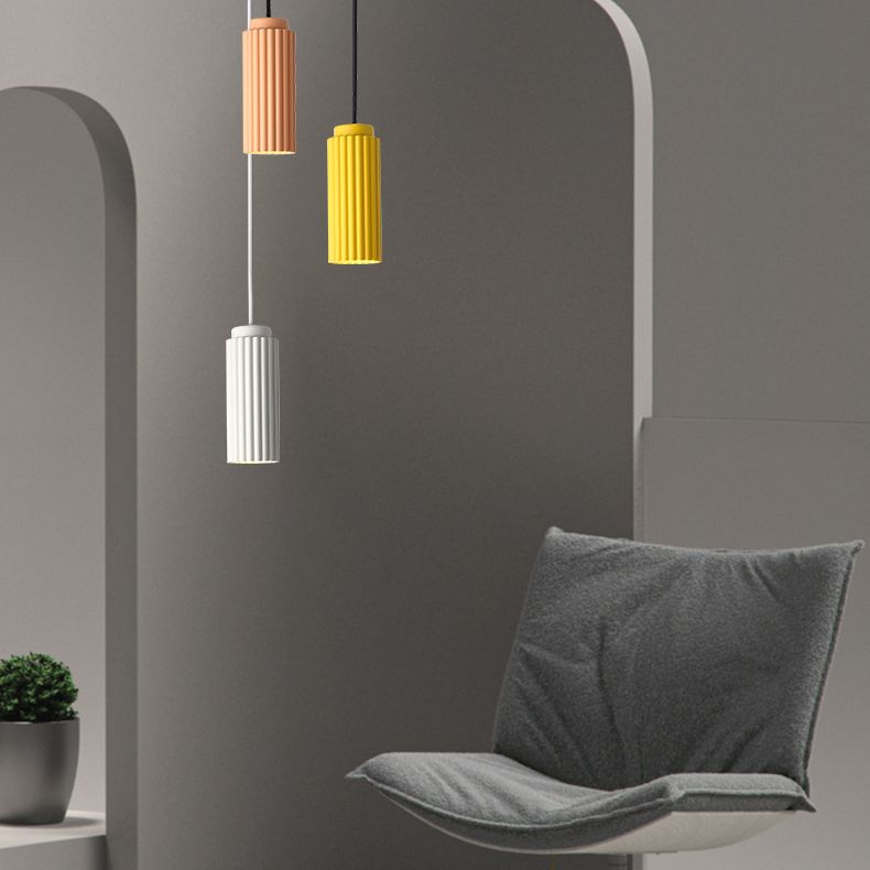 Cilindrische slinger licht macaron metaal 1 bol woonkamer hangende lamp armatuur