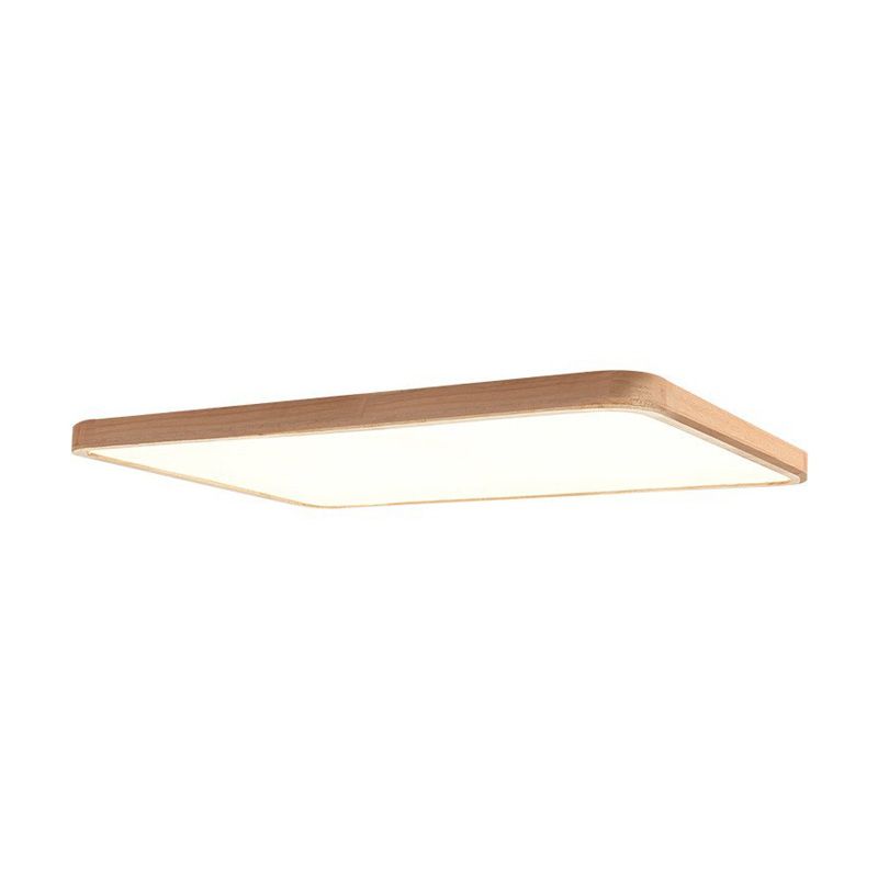 Plafonnier encastré en bois d'éclairage encastré géométrique de style simple et moderne
