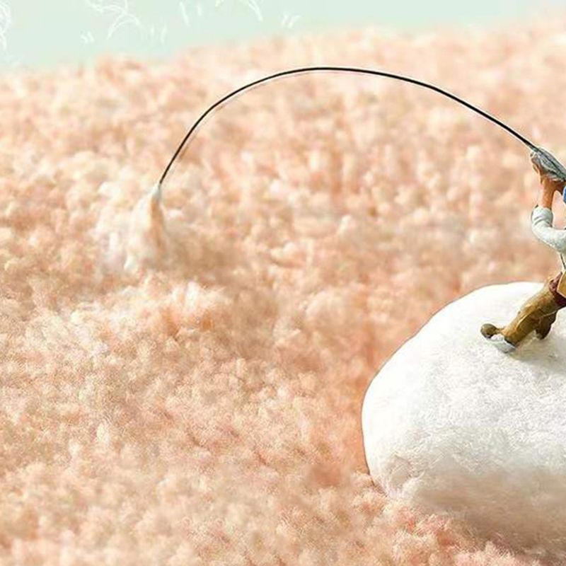 Beige Modern Rug Polyester Geometry Area Rug Washable Rug for Home Decor