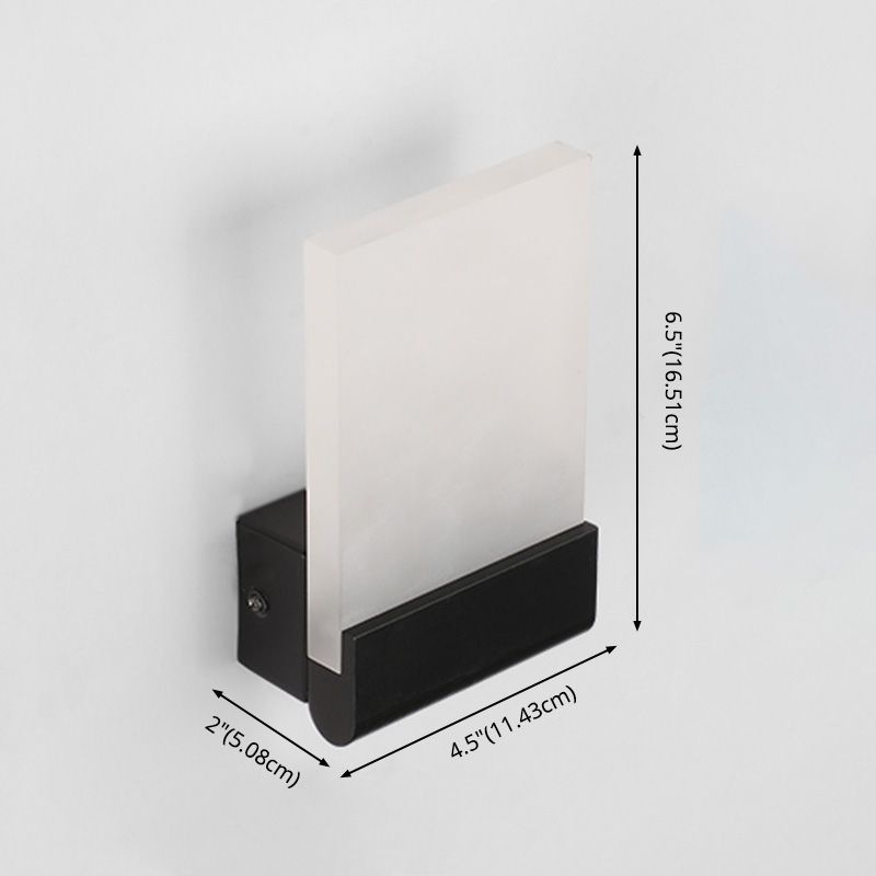 Accesorios de iluminación negro de 6w de lámpara contemporánea para sala de estar de dormitorio