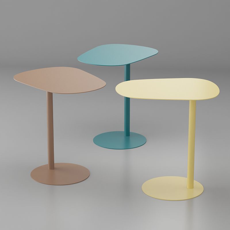 Mid-Century Side End Table Pedestal Naturally Shaped End Table