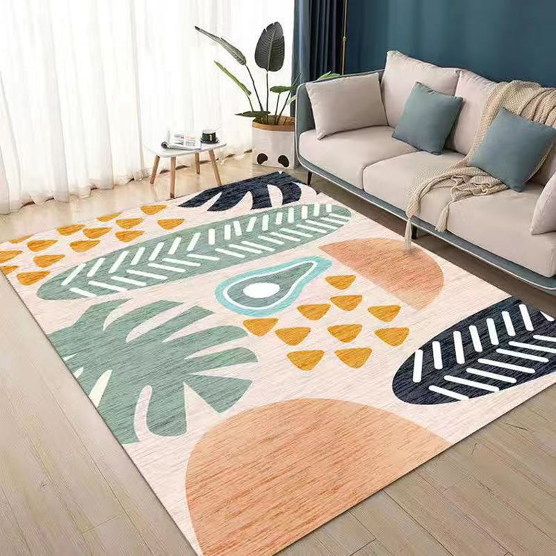 Gray Modern Carpet Polyester Graphic Indoor Carpet Non-Slip Backing Carpet for Home Decor