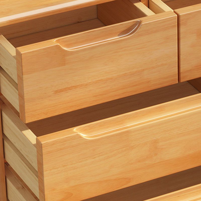 Contemporary Storage Chest Dresser Solid Wood Dresser with 5/6/7 Drawers