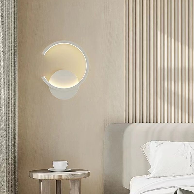 Modern LED Wall Lamp 1-Light Simple Wall Mount Lamp with Acrylic Shade for Bedroom