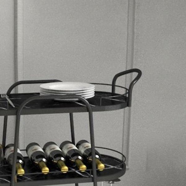 32.28" High Rolling Contemporary Prep Table Wooden Prep Table