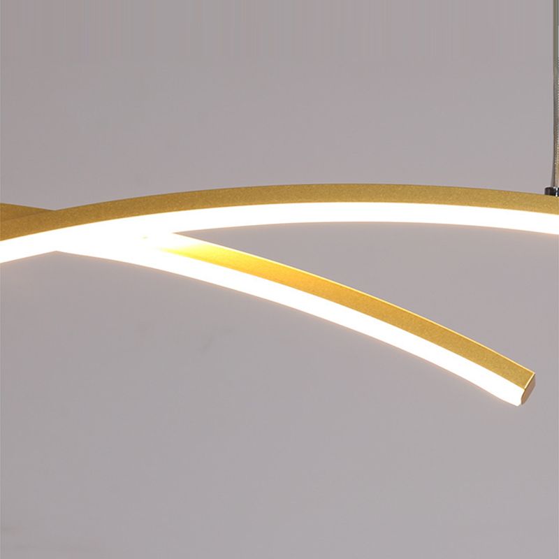 LED Island Lighting Modern Golden/Black Ceiling Light for Dining Room