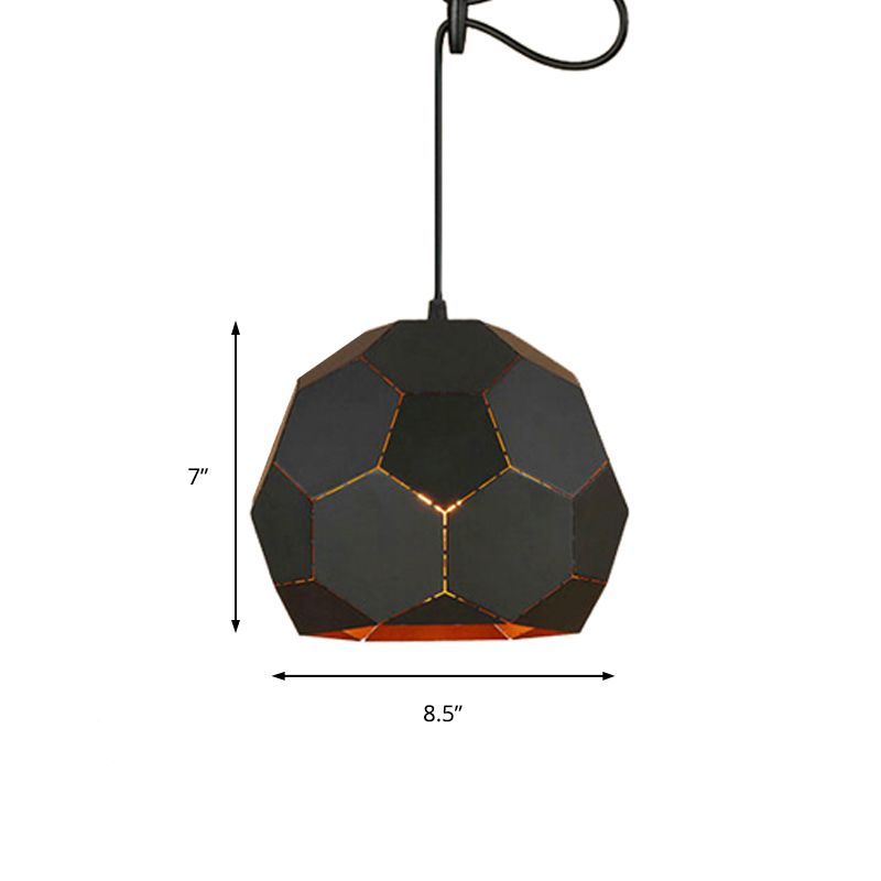 Nordic Style Geometric Hanging Light Fixture Metal Shade Single Pendant Lamp in Black/Green/Pink/Yellow/Nude Pink