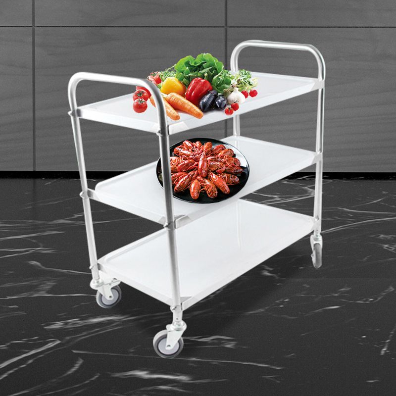 Modern Stainless Steel Prep Table Rectangular Rolling Prep Table for Dining Room