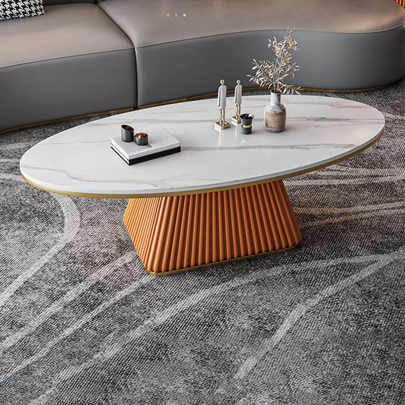 15.74" Tall Pedestal 1 Single Coffee Table Round Cocktail Table