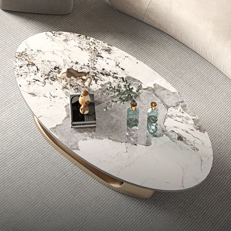 No Distressing Slate Coffee Table Pedestal Oval Single Coffee Table