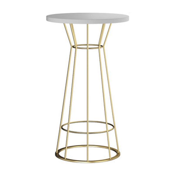 Solid Wood Bar Table Round Dining Table - 23.6" L X 23.6" W X 41.3" H