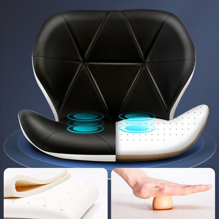 Scandinavian Metal Barstool Faux Leather Adjustable Counter Stool for Home