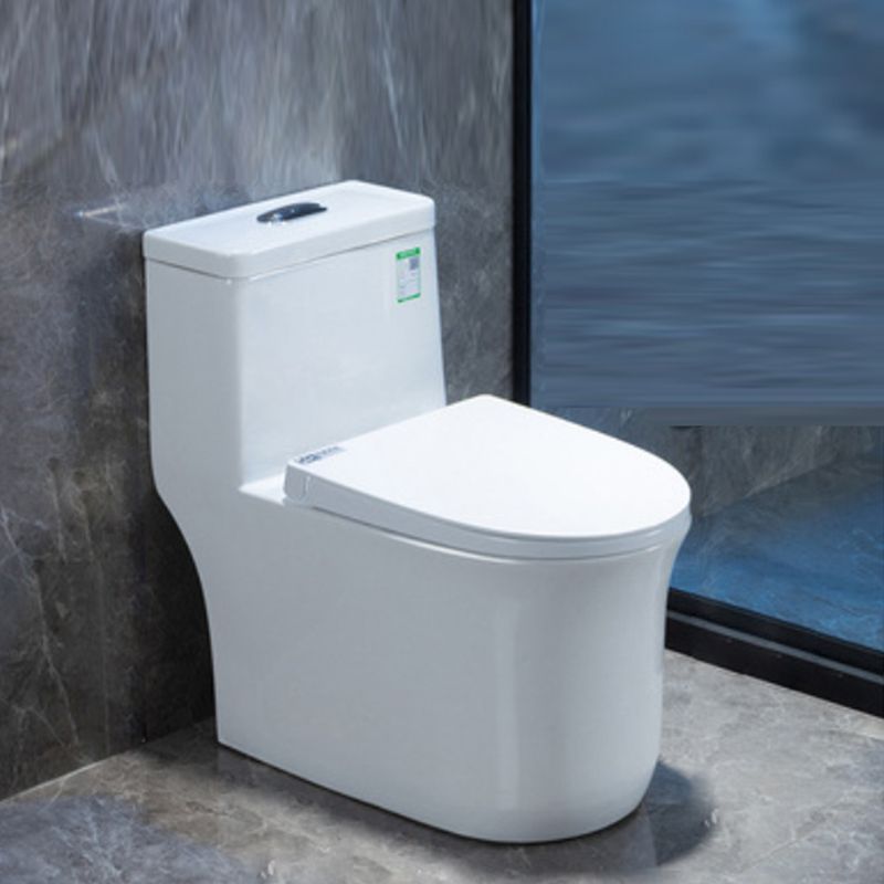 Contemporary One Piece Flush Toilet Floor Mounted White Urine Toilet for Washroom