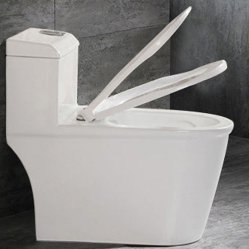 Contemporary Floor Mount Flush Toilet Spray Gun Included Toilet Bowl for Washroom