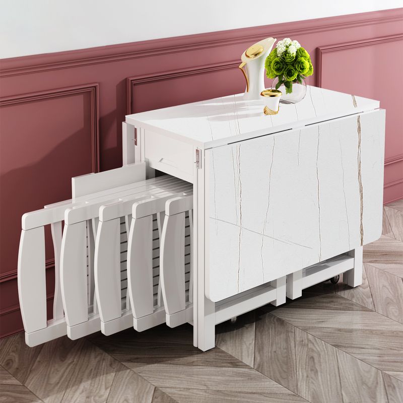 Rectangle Shape Table Contemporary Folding Dining Room Collection for Home