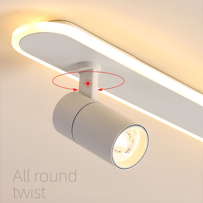 Montaje semi descarte de LED rectangular blanco en moderna luz de techo acrílico de estilo creativo para lugar comercial