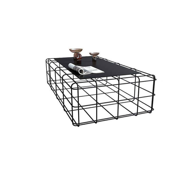 Mid-Century Modern Black Cocktail Table in Iron 1 Coffee Table