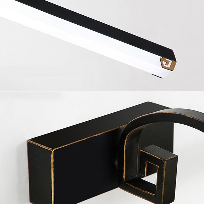 Vintage Simplicity Rectangle Vanity Light Fixture Acrylic Wall Lighting Fixtures for Bathroom