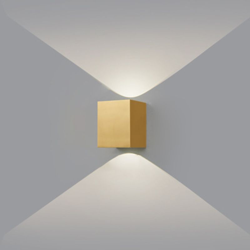 2-Light Rectangular Wall Sconce Light Modern Metal Wall Sconce Lighting