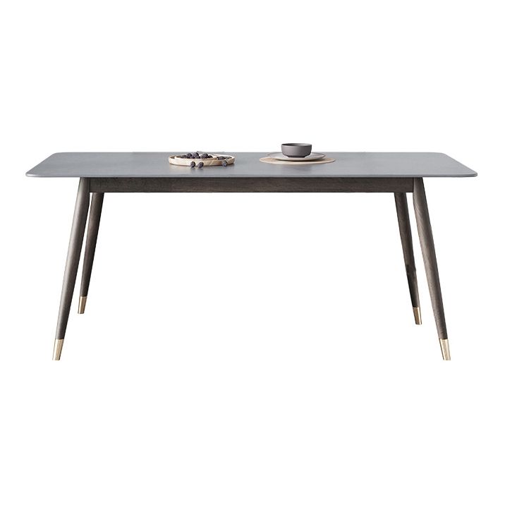 Table à manger de cuisine en pierre fritrée moderne