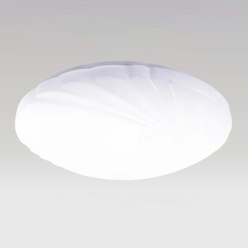 Plafonnier rond contemporain en acrylique pour chambre à coucher, luminaire LED encastré en blanc
