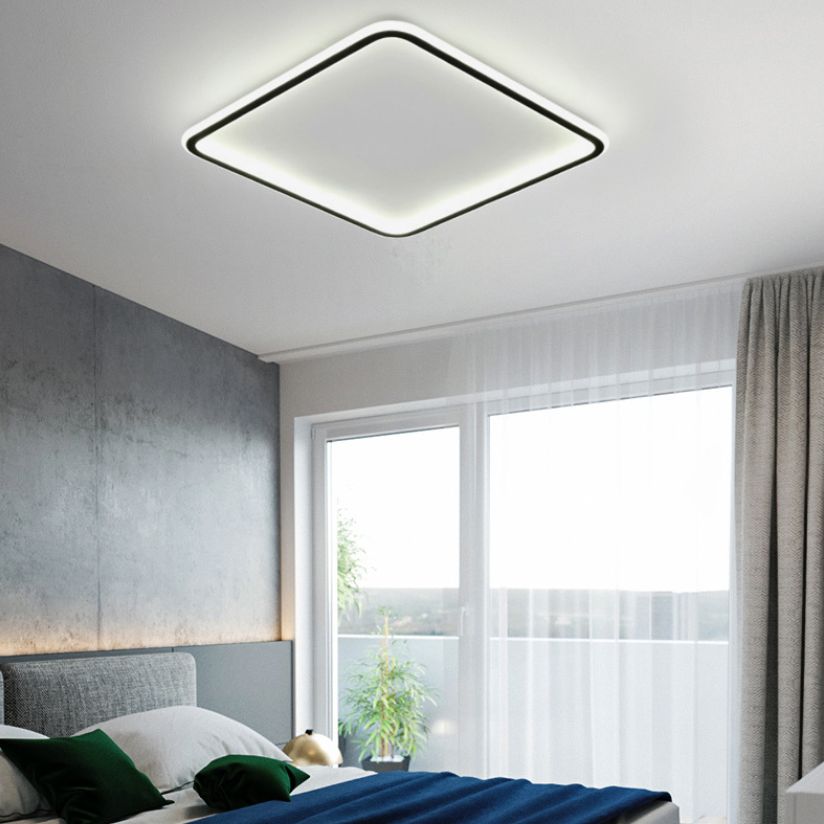 Aluminium Flush Flush Mount Ceiling Lighting Fixture Modern Black Flush Mount Lamp