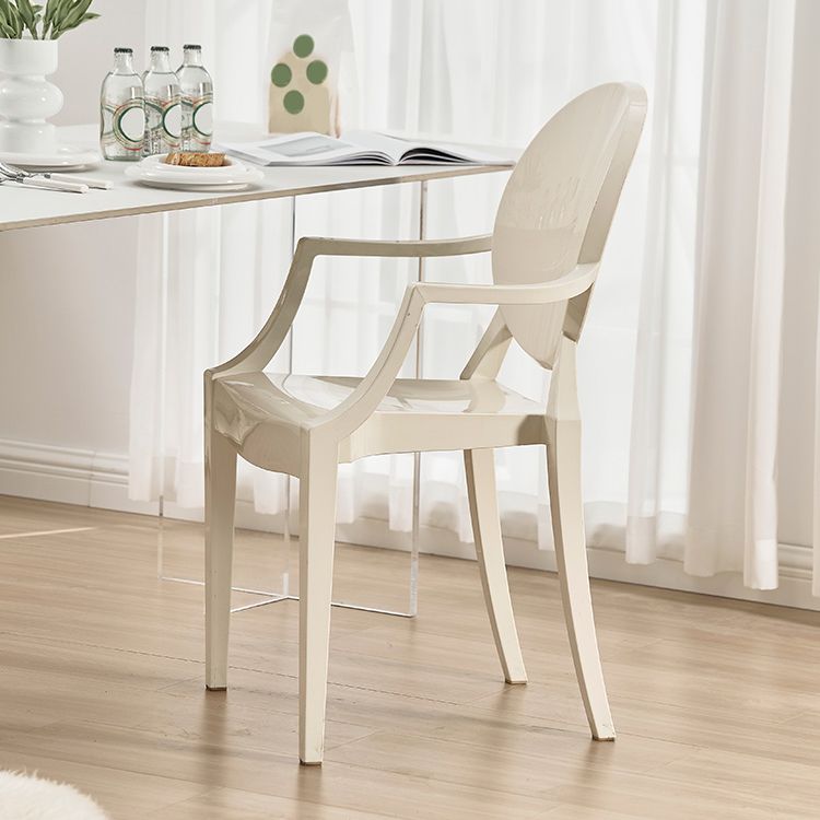 Contemporary Dining Room Plastic King Louis Back Dining Chair