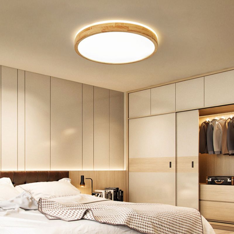 Moderne inbouw plafondverlichtingsarmaturen Houten plafondlamp