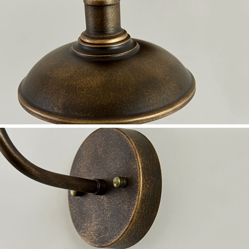 1 Light Metal Wall Mounted Light Fixture Antique Dome Wall Hanging Lights for Hall And Foyer