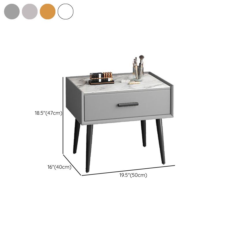 Glam Style 18.5 " Height 1- Drawer Slate Top Table Makeup Vanity