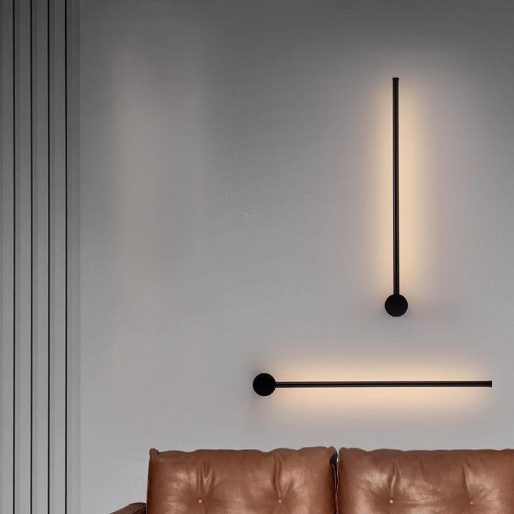 Modern LED Metal Wall Sconce Linear Shape Wall Light with Silicone Shade for Bedroom
