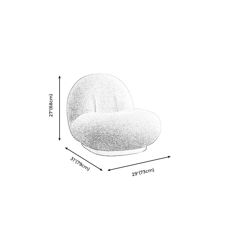 Wool Armless Parsons Chair with Fixed Back, 31.10" W √ó 28.74" L √ó 26.77" H