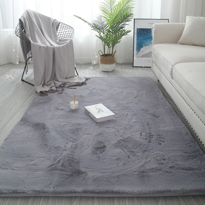 Multi-Color Plain Rug Plüsch Nordisch Teppich waschbar