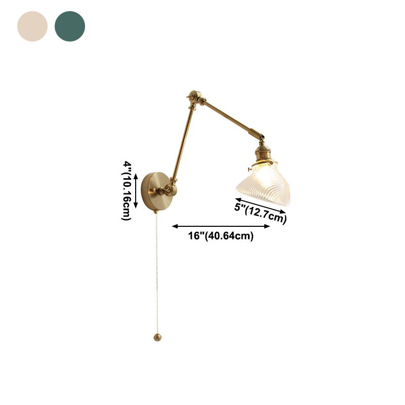 Geometric Metal Wall Light Modern Style 1 Light Wall Mount Light Fixture in Brass